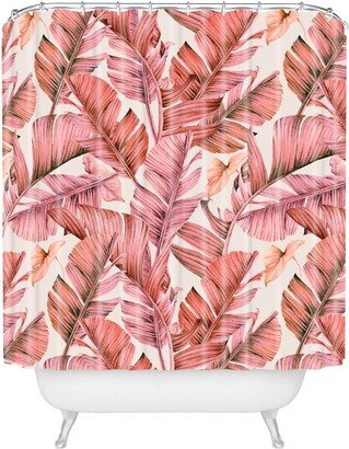 Marta Barragan Camarasa Jungle Paradise Shower Curtain Pink