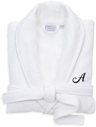 Monogrammed Waffle Large/X-Large Terry Bathrobe, (A-Z)-AD