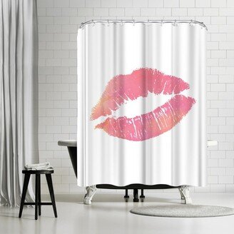 71 x 74 Shower Curtain, Lips Pink by Motivated Type