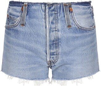 Distressed Denim Shorts-AR