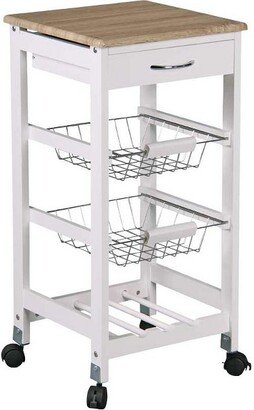 Kitchen Trolley with Drawers and Baskets