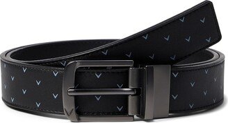 Signature Chevron Logo Printed Belt (Caviar) Men's Belts