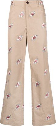 X Roy Lichtenstein cotton chino trousers