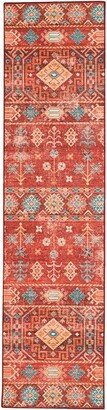 Washable Devlin Rug Red/Ivory