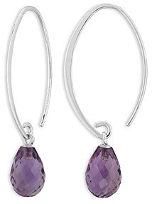 Simple Sweep Amethyst Threader Earrings in Sterling Silver - 100% Exclusive