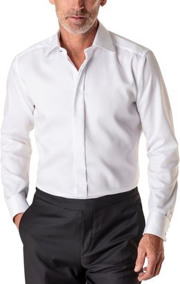 Contemporary Fit Diamond Weave Tuxedo Shirt-AA