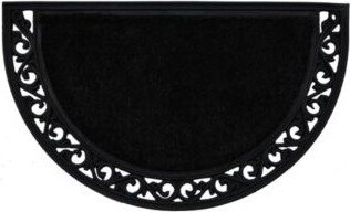 Home More Black Arch Coir Rubber Doormat Collection