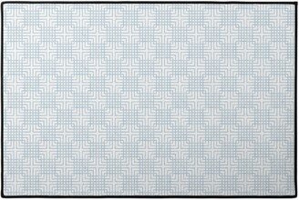 Door Mats: Cross Grid - Blue Door Mat, Blue