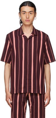 Pink Striped Short Sleeve Shirt