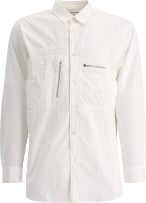 Zip-Detailed Buttoned Shirt