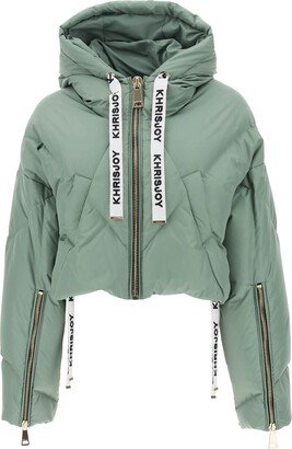 'Khris' Cropped Matte Finish Puffer Jacket