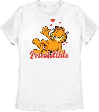 Women' Garfield Irreitible T-Shirt - White - Small