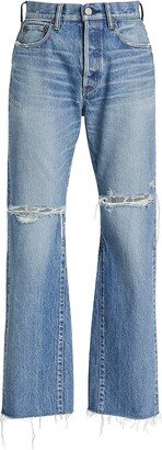 Clifton Distressed Wide-Leg Jeans