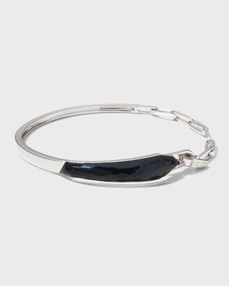 Slimline Shard Linked Bracelet with Falcons Eye Opalescent Quartz