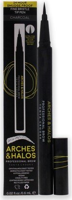 Fine Bristle Tip Pen - Charcoal by Arches and Halos for Women - 0.02 oz Eyebrow Pen