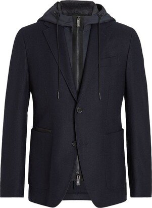 Trofeo layered wool-cashmere jacket