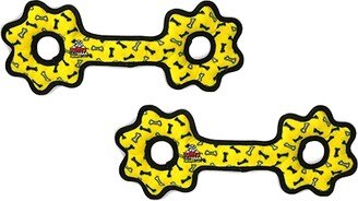 Tuffy Ultimate Tug-o-Gear Yellow Bone, 2-Pack Dog Toys