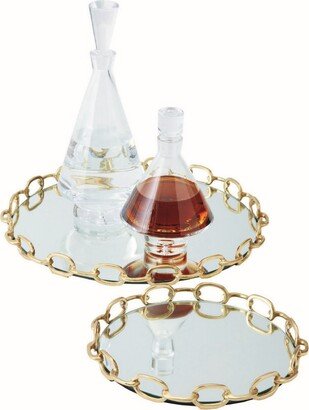 Linked Mirrored Tray Small