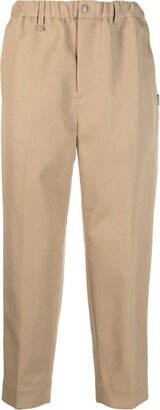 Logo-Patch Tapered-Leg Trousers-AH
