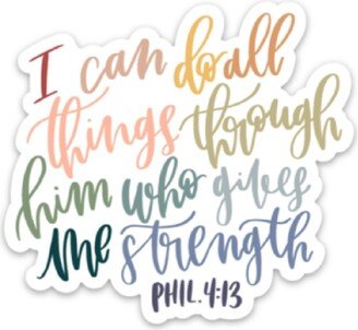 Bible Verse Magnet | Christian Fridge Philippians 413 Faith Refrigerator Magnets I Can Do All Things Through Christ