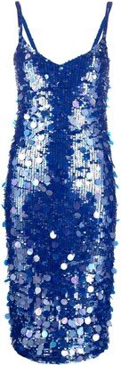 Sequin-Embellished Midi Dress-AD