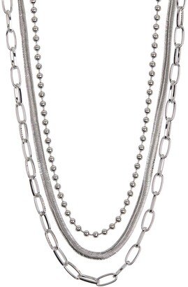 NORDSTROM RACK 3 Layer Snake & Chain Necklace