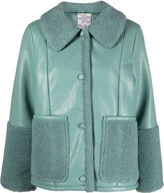 Faux-Fur Buttoned-Up Jacket