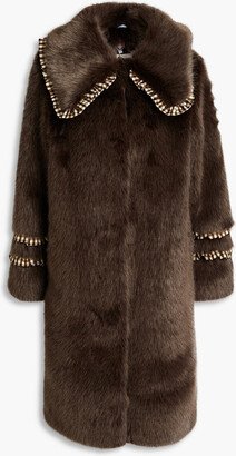 Brandy faux fur coat