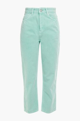 Micky cropped high-rise straight-leg jeans