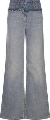 Oversized Jeans In Light Melange Denim