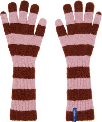 Pink & Burgundy Patum Gloves