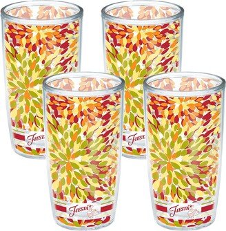 Tervis Fiesta Sunny Calypso Made in Usa Double Walled Insulated Tumbler Cup Keeps Drinks Cold & Hot, 16oz - 4pk, Classic - Unlidded - Open Miscellaneo