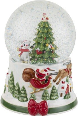 Christmas Tree Rudolph Snow Globe