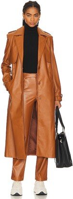 Faux Leather Trench