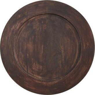 Saro Lifestyle Wood Charger, 13 Ø Round, Brown (Set of 4)