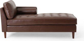 Malinta Contemporary Tufted Upholstered Chaise Lounge