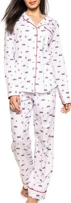 Arctic Express Print Cotton Twill Pajamas