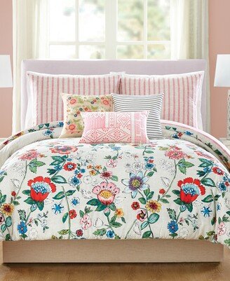 Coral Floral 3-Pc. Full/Queen Comforter Set