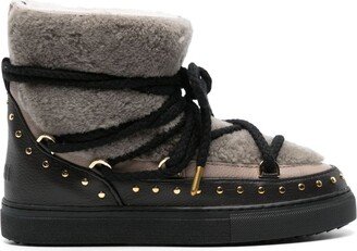 Shearling Lace-Up Boots