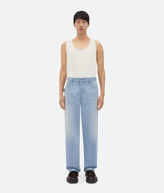 Wide Leg Light-Bleached Denim