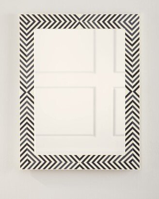 Chevron Bone & Resin Mirror, 35.5