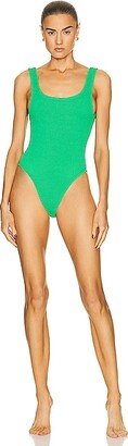 Square Neck Swimsuit in Green