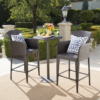 Brooklyn Outdoor 3-piece Wicker 26-inch Round Bar Set