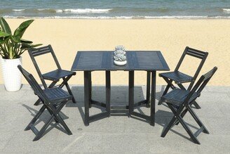 Outdoor Living Arvin Table And 4 Chairs - Black