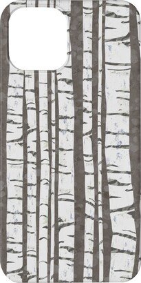 Custom Iphone Cases: Birch Forest - Gray Phone Case, Slim Case, Matte, Iphone 11, Gray