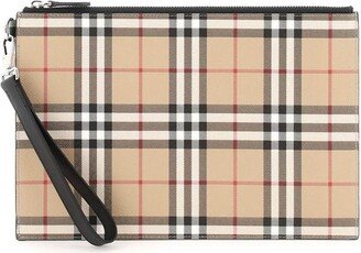 Classic Checked Zipped Pouch