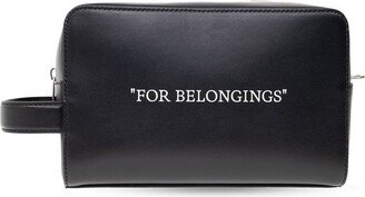 Slogan Printed Makeup Pouch