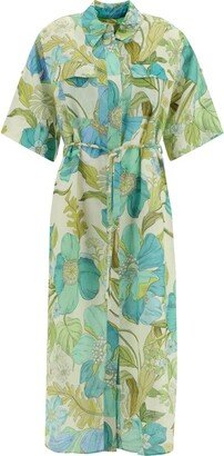 Alemais Janis Floral Printed Belted Shirtdress