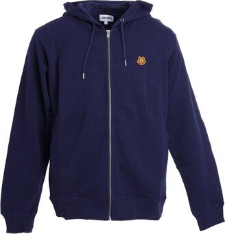 Tiger Crest Embroidered Zipped Hoodie