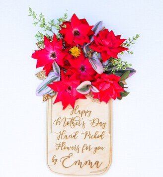 Wooden Flower Holder - Mother's Day Gift For Mommy | Grandma Pick A